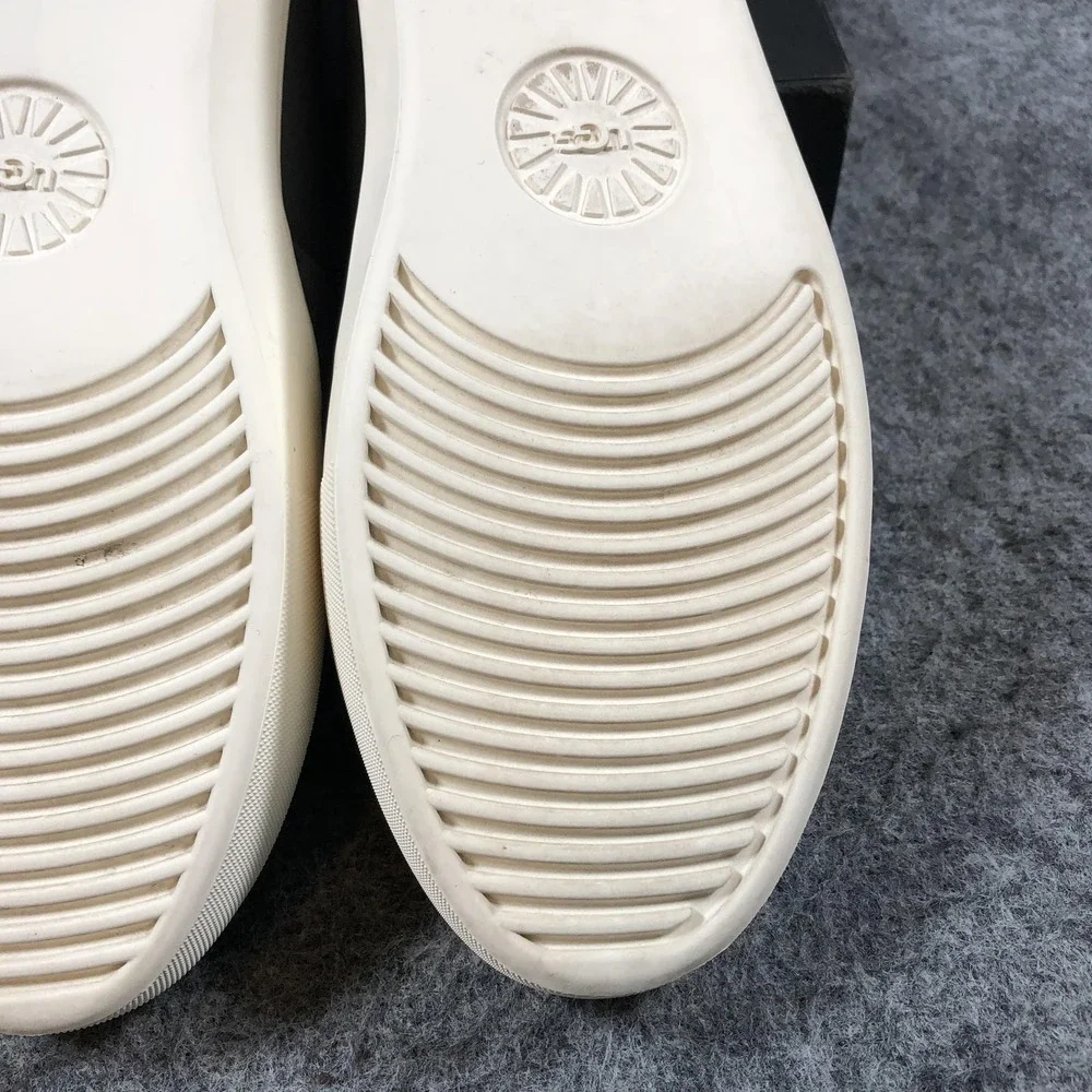 UGG Shoes Womens 12 Gray Leather Slip‎ On Low Top Sneakers Casual 1112415